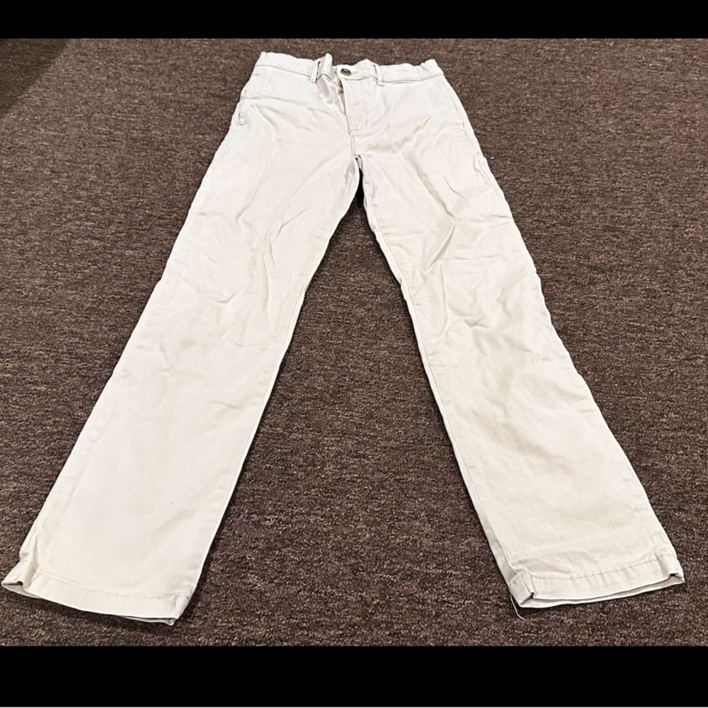 THE CHILDREN'S PLACE khaki beige Cotton pants slim Boy's 14 EUC